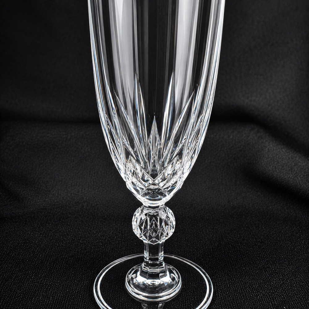 4 Royal Crystal Rock Lenea Gala Champagne Flute Lead Crystal 7.75 Inch Italy - Picture 6 of 16